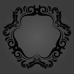 Elegant vintage ornament in classic style. Abstract traditional dark pattern with oriental elements. Classic vintage pattern