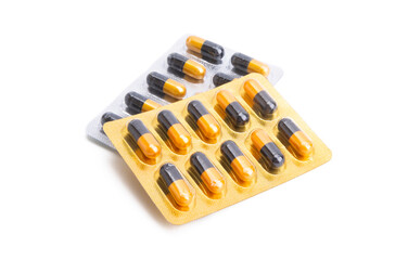 blister of pills isolated