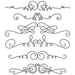 vector set of decorative vignettes