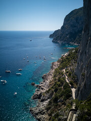 Fototapeta premium vista dall'alto del mare di Capri