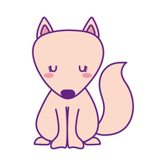 Dog line and fill style icon design, mascot pet animal nature cute puppy canine and domestric theme Vector illustration