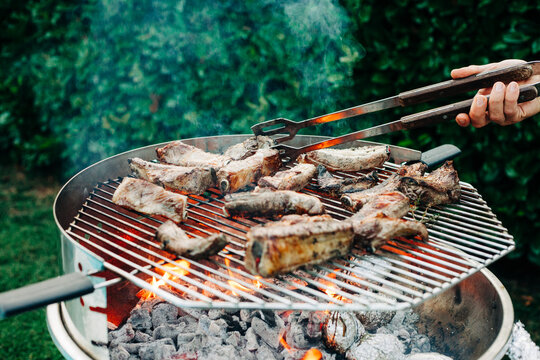 Grilling on a barbeque