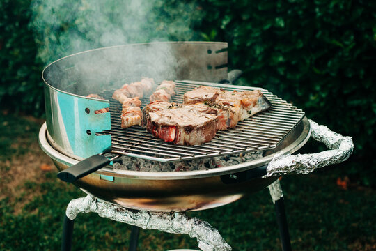 Grilling on a barbeque
