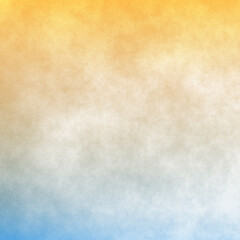Gradient color orange and blue paper. Sky and cloud background.	