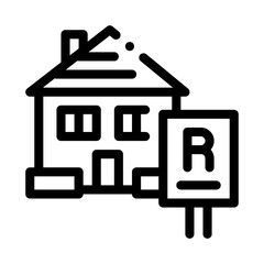 house rent icon vector. house rent sign. isolated contour symbol illustration