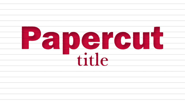 Paper Cutout Animated Title