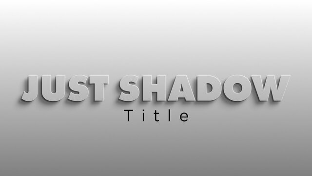 Simple Shadow Pop-Up Title
