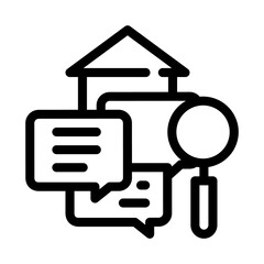 real estate agent messages icon vector. real estate agent messages sign. isolated contour symbol illustration