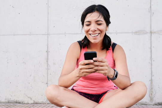 Fitness woman app..