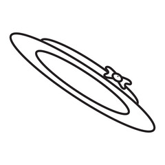 picnic hats or sun hat line art icon for apps or website