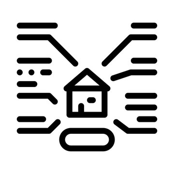 house characteristics icon vector. house characteristics sign. isolated contour symbol illustration