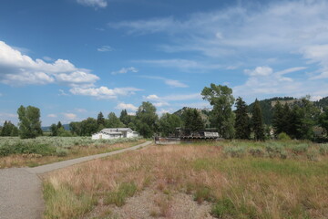 Countryside with a white house