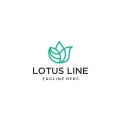 Lotus flower logo vector design