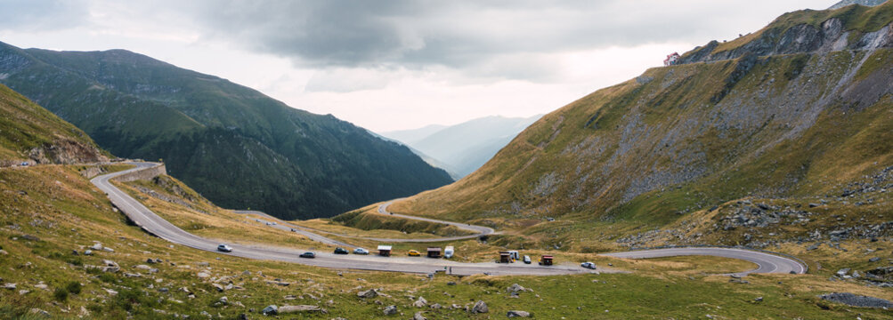 Amazing view of a the Carpathian Mountains and Transfagarasan