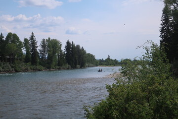 Wide river in Wyoming