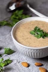Homemade mushroon cream soup