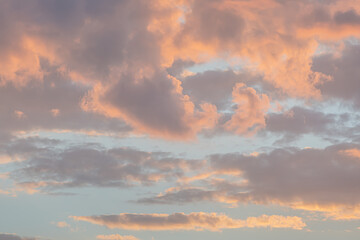Fototapeta na wymiar Twilight colorful sky and clouds