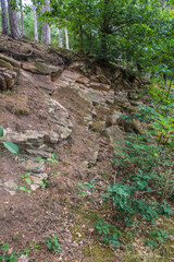 felsiger waldhang