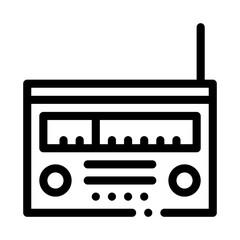 radio gadget icon vector. radio gadget sign. isolated contour symbol illustration