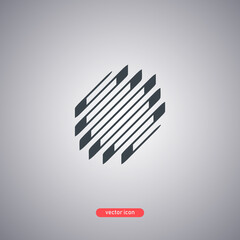 Abstract logo isolated on gray background. 
