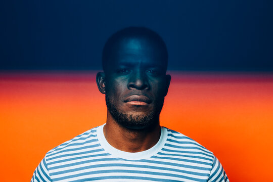 Portrait of black man in the studio