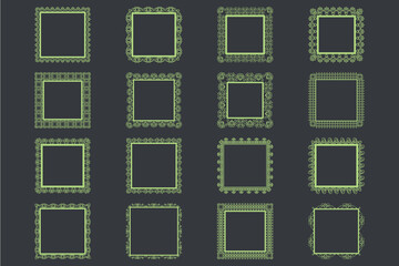 Elegant Lace Borders Frames laser cut. Picture Frames Art scrapbook