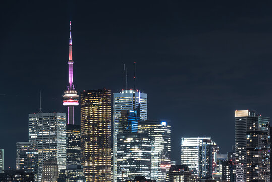 Toronto Downtown At Night