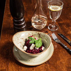 beetroot salad with feta cheese