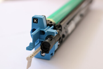 drum units in the color printer, removed from the printer and ready 