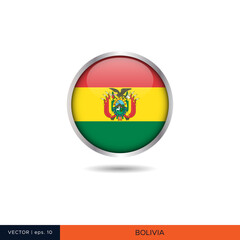 Obraz premium Bolivia round flag vector design.