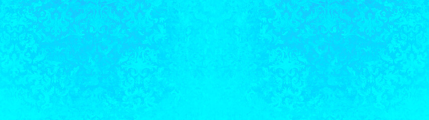 Fototapeta na wymiar old grunge vintage cement texture aquamarine turquoise floral seamless pattern print tiles wallpaper texture background banner panorama