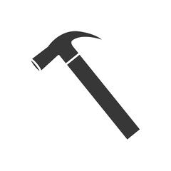 hammer tool icon, silhouette style