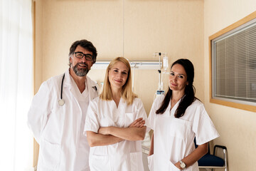 Portrait of medical staff at workspace