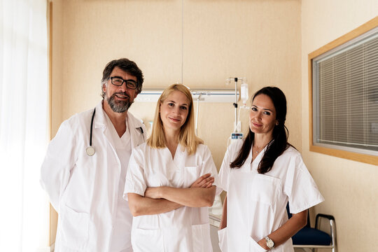 Portrait of medical staff at workspace