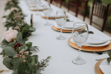 Table Settings at Wedding