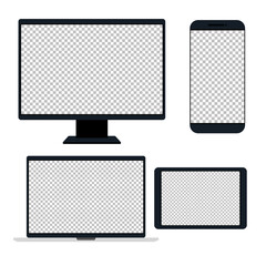 electronic devices, mockup device realistic, template for a content