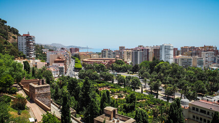 Fototapeta na wymiar Malaga is a port city on southern Spain’s Costa del Sol.