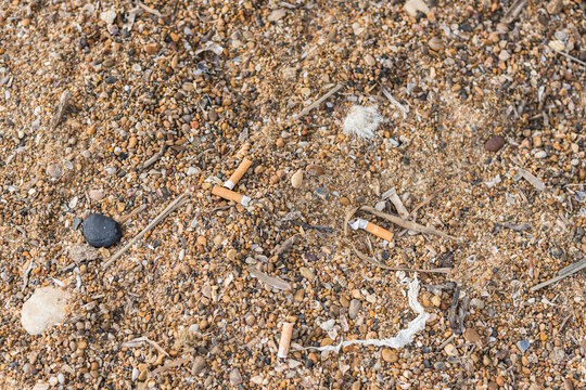 Cigarettes on the beach