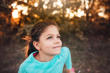 Portrait of a confident girl oudoors