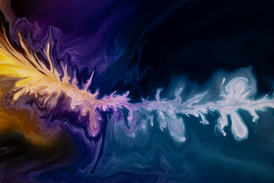Glowing liquid color waves background