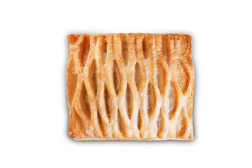 Fruit Hand pie on a white isolated background