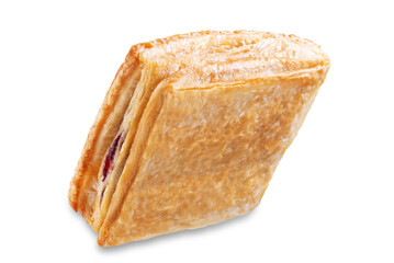 Fruit Hand pie on a white isolated background