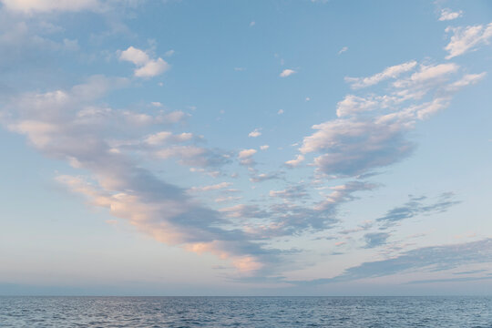 Summer Sunset Cloud Formation off Cape Cod Massachusetts