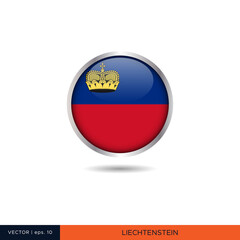 Liechtenstein round flag vector design.