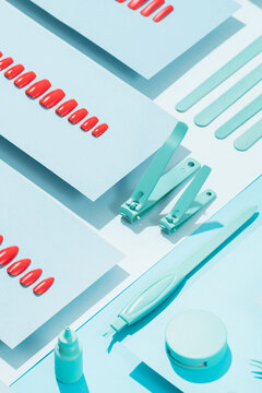 Cosmetics / Manicure set up / mock up