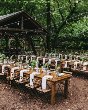 Gorgeous Wedding Reception in Forest