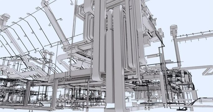 The BIM model utilities of the building	