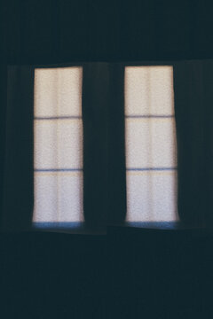 Windows covered with paper