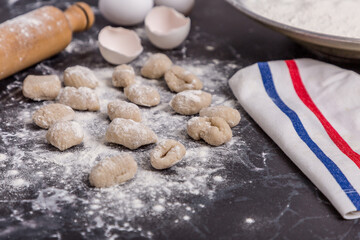 Fresh Italian pasta handmade gnocchi