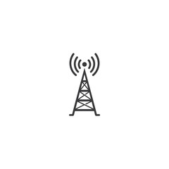 Signal Tower Icon Logo Template